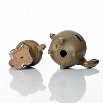 Lisa Larson, figuriner, 2 st, stengods, Gustavsberg.