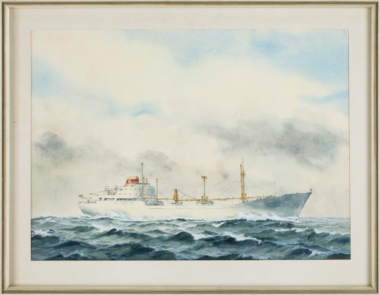 HÅKAN SJÖSTRÖM, gouache, sign o dat -64.