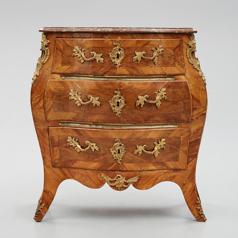 A Swedish Rococo commode, 18th century .