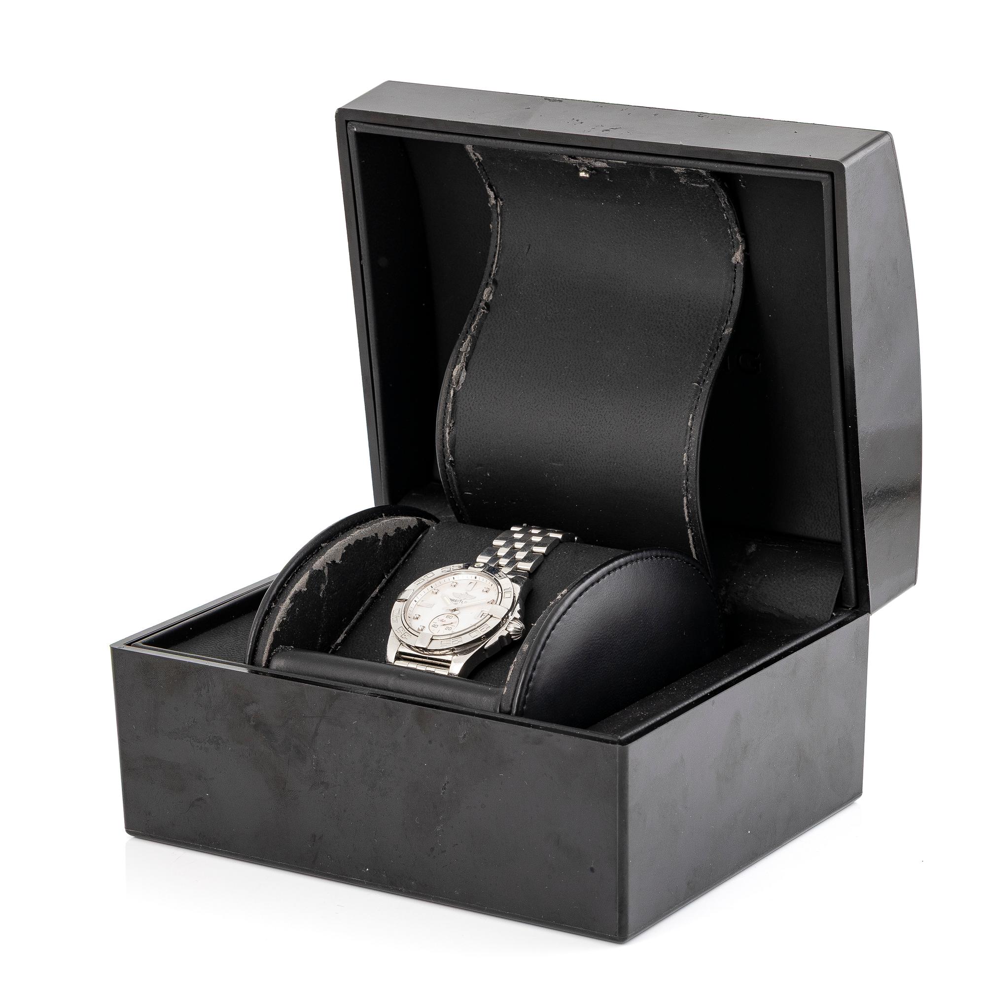 Breitling, Galactic 36, "Mother Of Pearl diamond Dial", armbandsur, 36 mm.