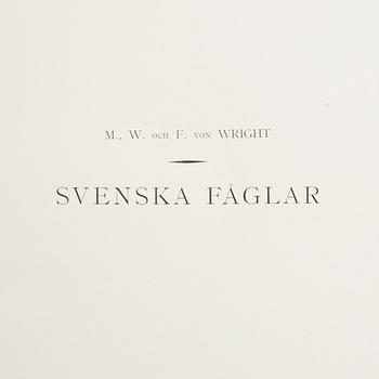 The von Wright brothers, three volumes "Svenska Fåglar", Börtzells tryckeri AB, Stockholm, 1927-1929.
