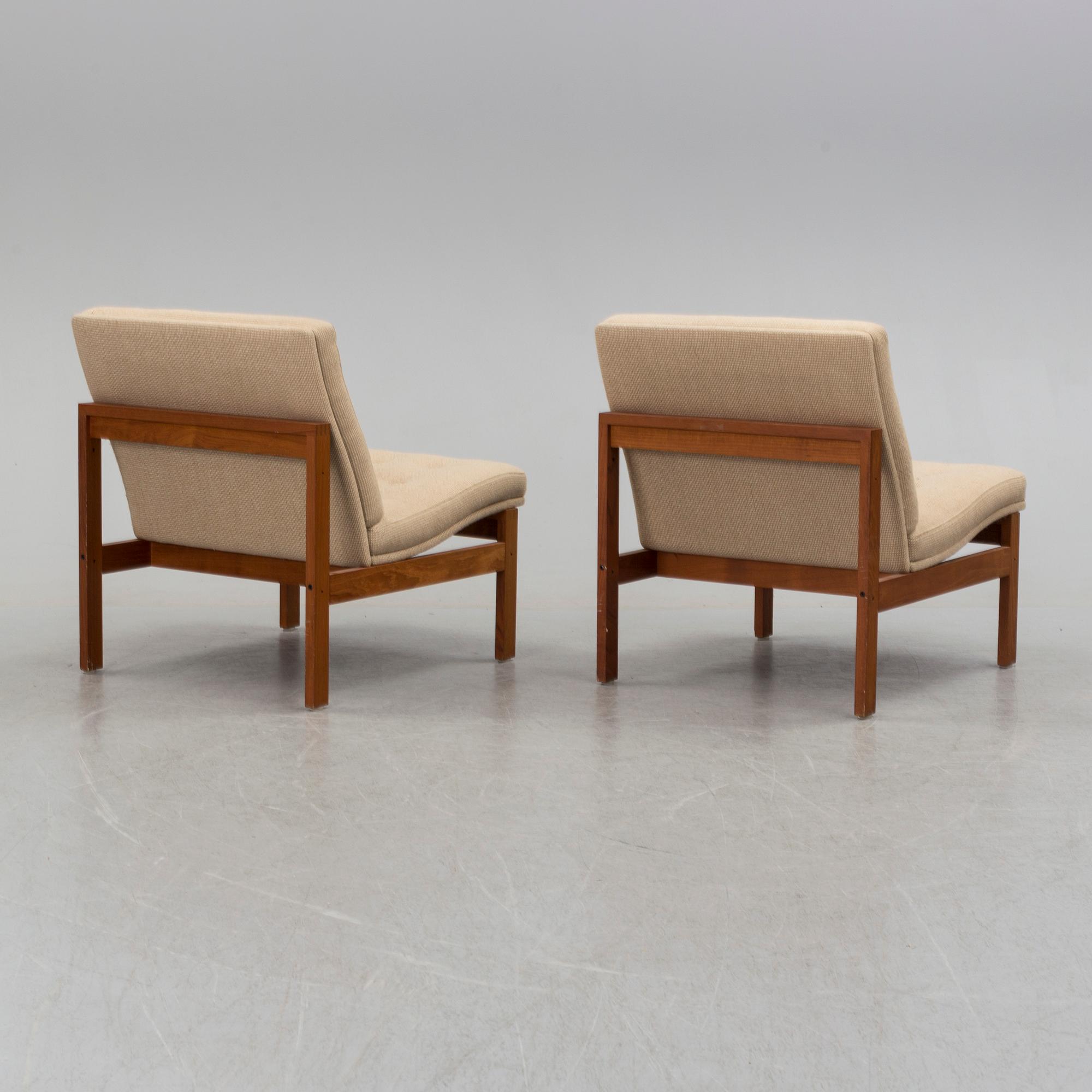 TOREN LIND & OLE GJERLOV, soffbord samt fåtöljer, tre delar, France & Son, Danmark.