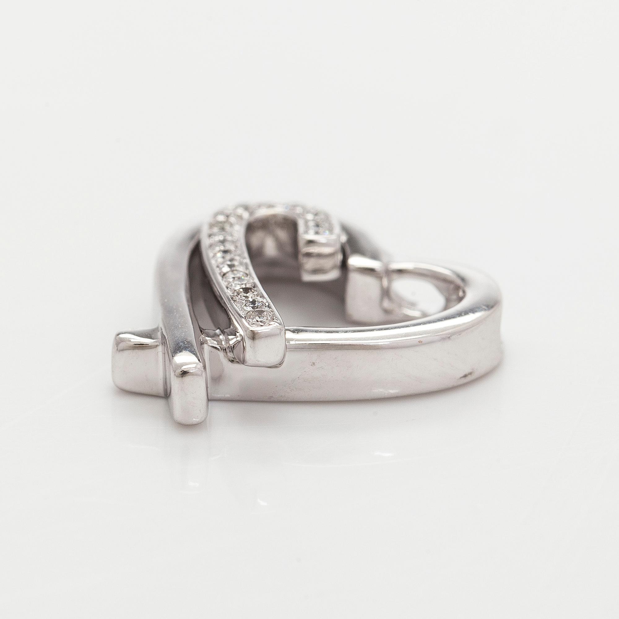 Hänge, 14K vitguld, briljantslipade diamanter.
