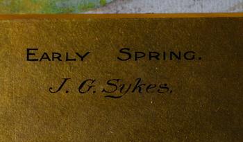 JOHN GUTTERIDGE SYKES, 2 st, akvareller, signerade.