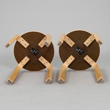 Alvar Aalto, a pair of model 60 stools, Artek, Finland 2015.