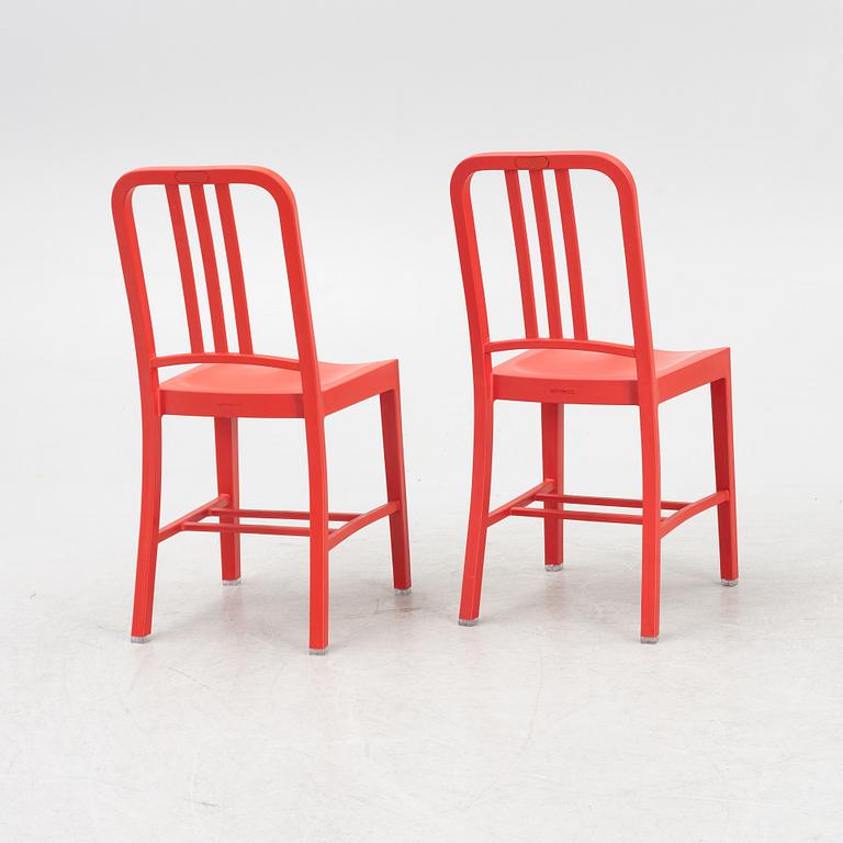 Stolar, 6 st, "111 Navy Chair", Emeco & Coca-Cola.