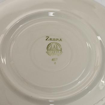 Eugen Trost, stor tekopp med fat, "Zebra", Upsala-Ekeby Gefle.