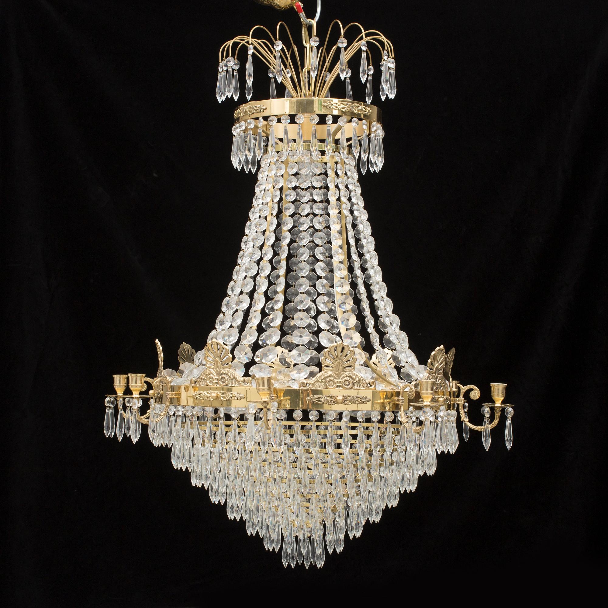 LJUSKRONA, empirestil, modern tillverkning. Höjd ca 83 cm.