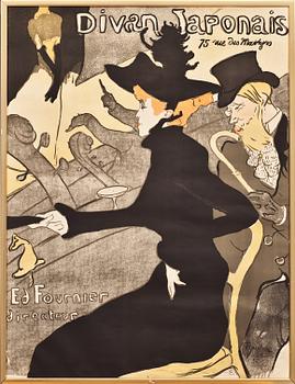 HENRI DE TOULOUSE-LAUTREC, efter, affisch, litografisk tryck, 1900-tal.