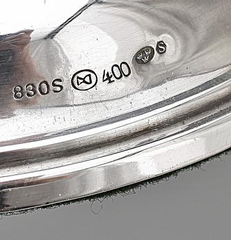 LJUSSTAKAR, 2 par, silver, bl a Norge 1900-tal.