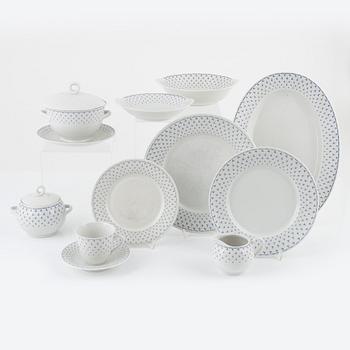 Mat- och kaffeservis, 49 delar, porslin, "Blå Vinge", Rörstrand.