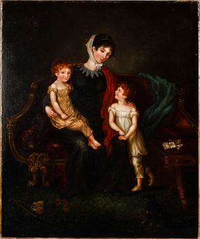 OKÄND KONSTNÄR, olja på duk, dubblerad, 1800-tal.