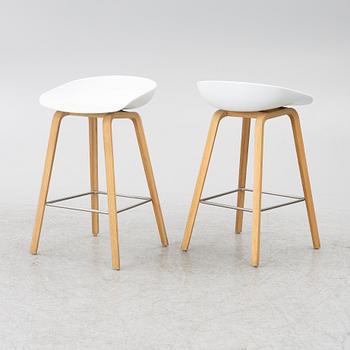 Hee Welling, four bar stools, 'AAS 32', HAY, Denmark.