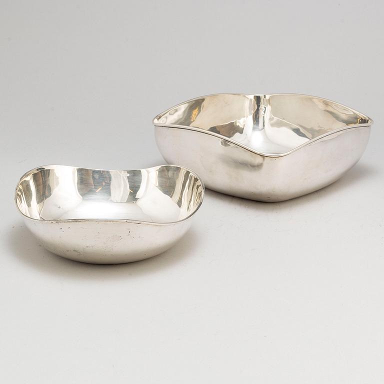 Two sterling silver bowls from Mexico.