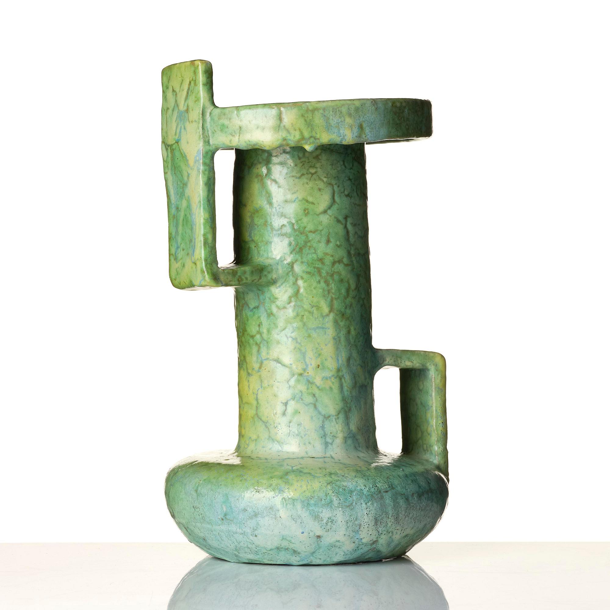 Allan Ebeling, a unique glazed ceramic vase, Torshälla, 1934.