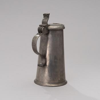 A FINNISH PEWTER TANKARD, Daniel Rising, Turku 1788.