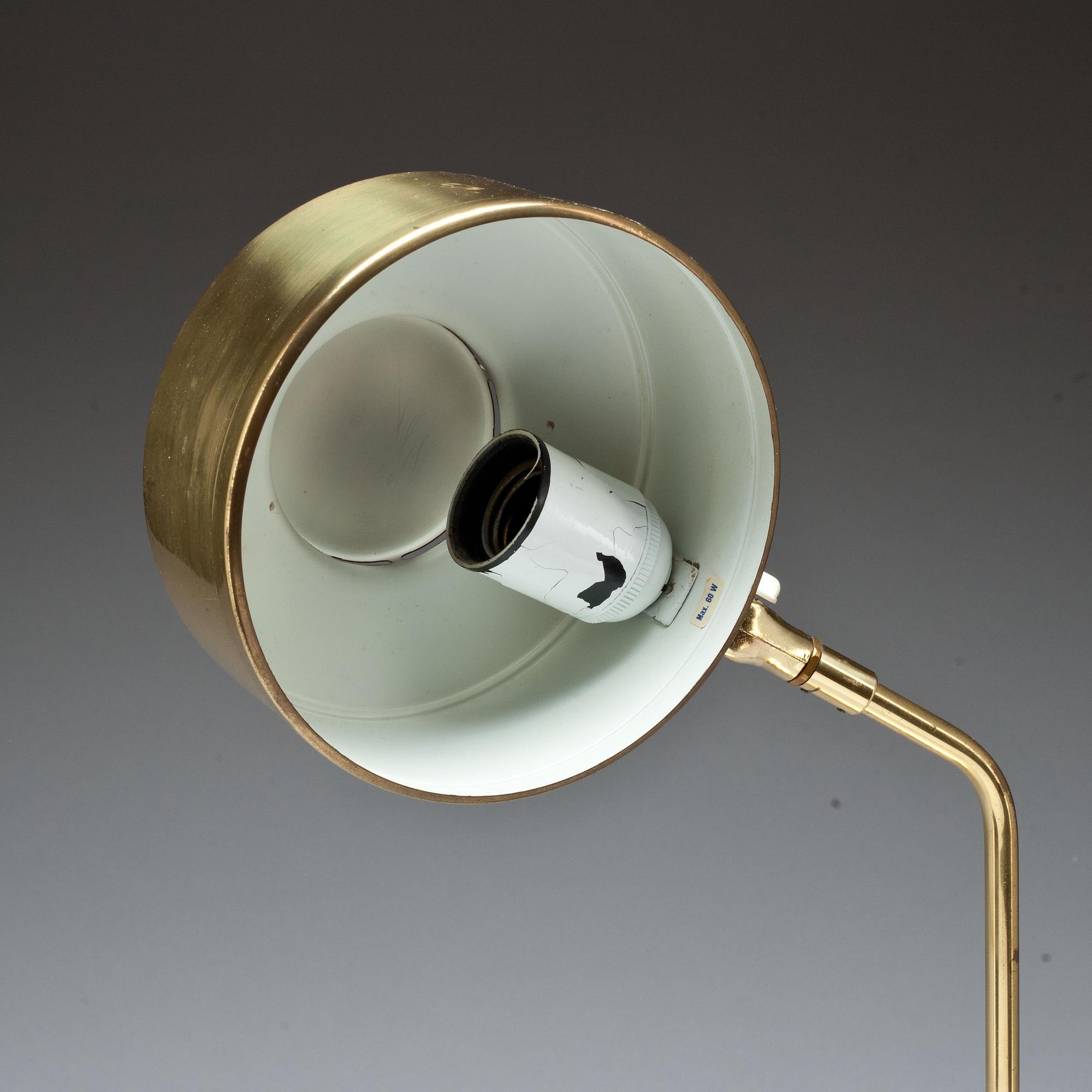 SKRIVBORDSLAMPA, Bäcklunds Järn och Smide, Skellefteå, 1900-talets mitt.