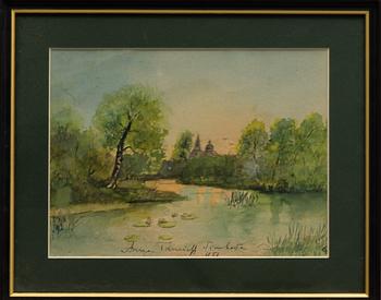 ANNA VYRUBOVA, akvarell, signerad och daterad 1951.