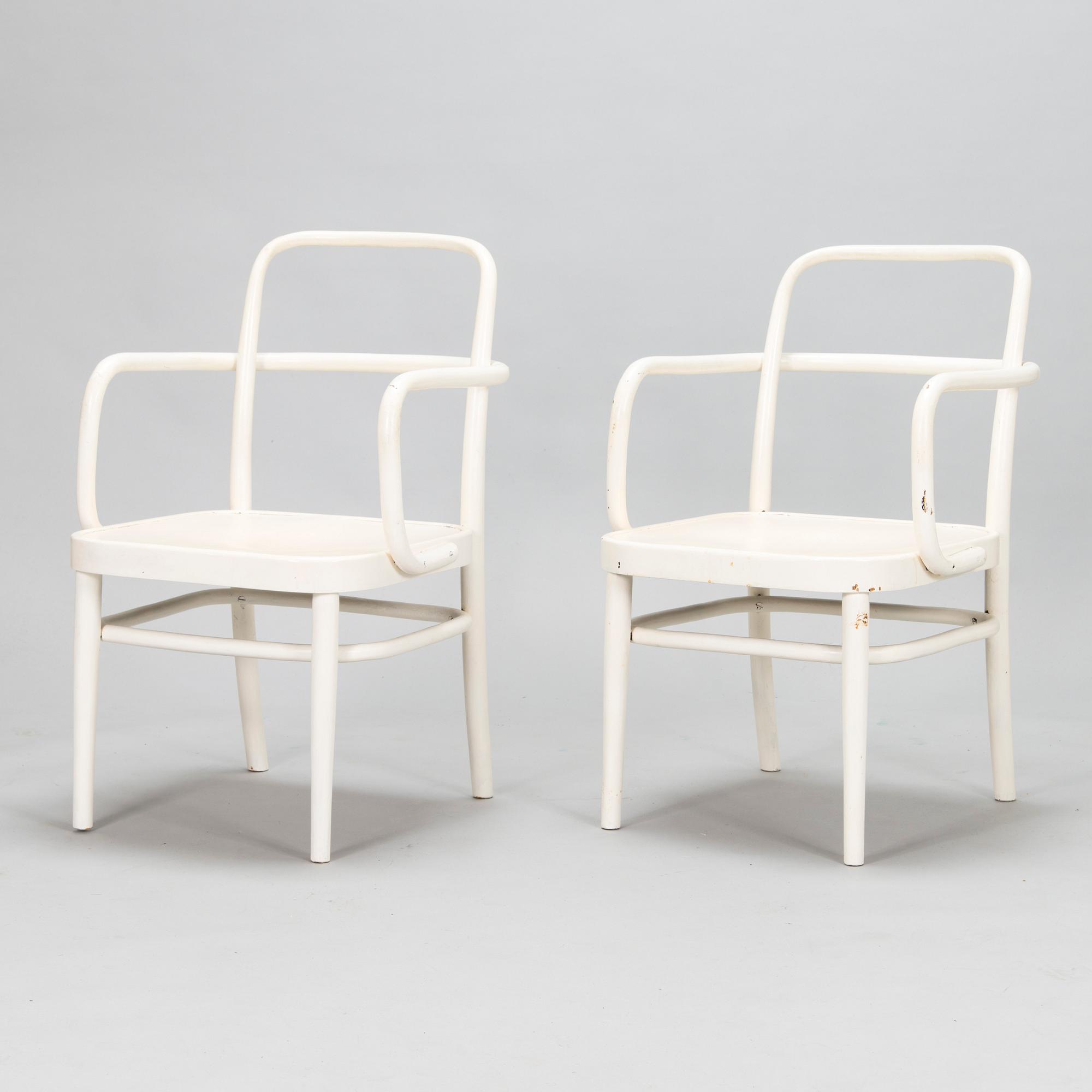 Josef Hoffmann, karmstolar, ett par, Thonet, 1900-talets första hälft.