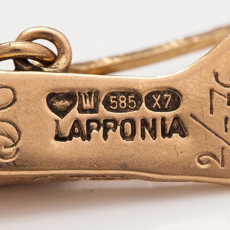 Björn Weckström, A 14K gold bracelet "Stream". Lapponia 1975.