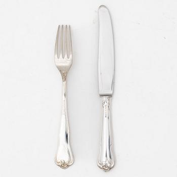 Bordsbestick, 24 delar, silver, modell Symfoni, Mema, Lidköping, bl a 1985.