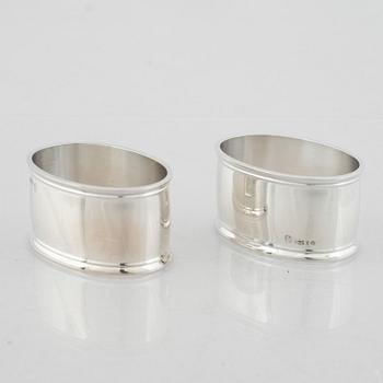 Twelve Sterling Silver Napkin Rings, Koch & Bergfeld, Germany, second half of the 20th Century.