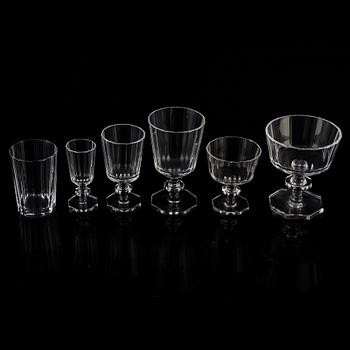 ELIS BERGH, glasservis, 60 delar, glas, "Karlberg", Kosta.