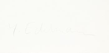 YRJÖ EDELMANN, färglitografi, signerad.