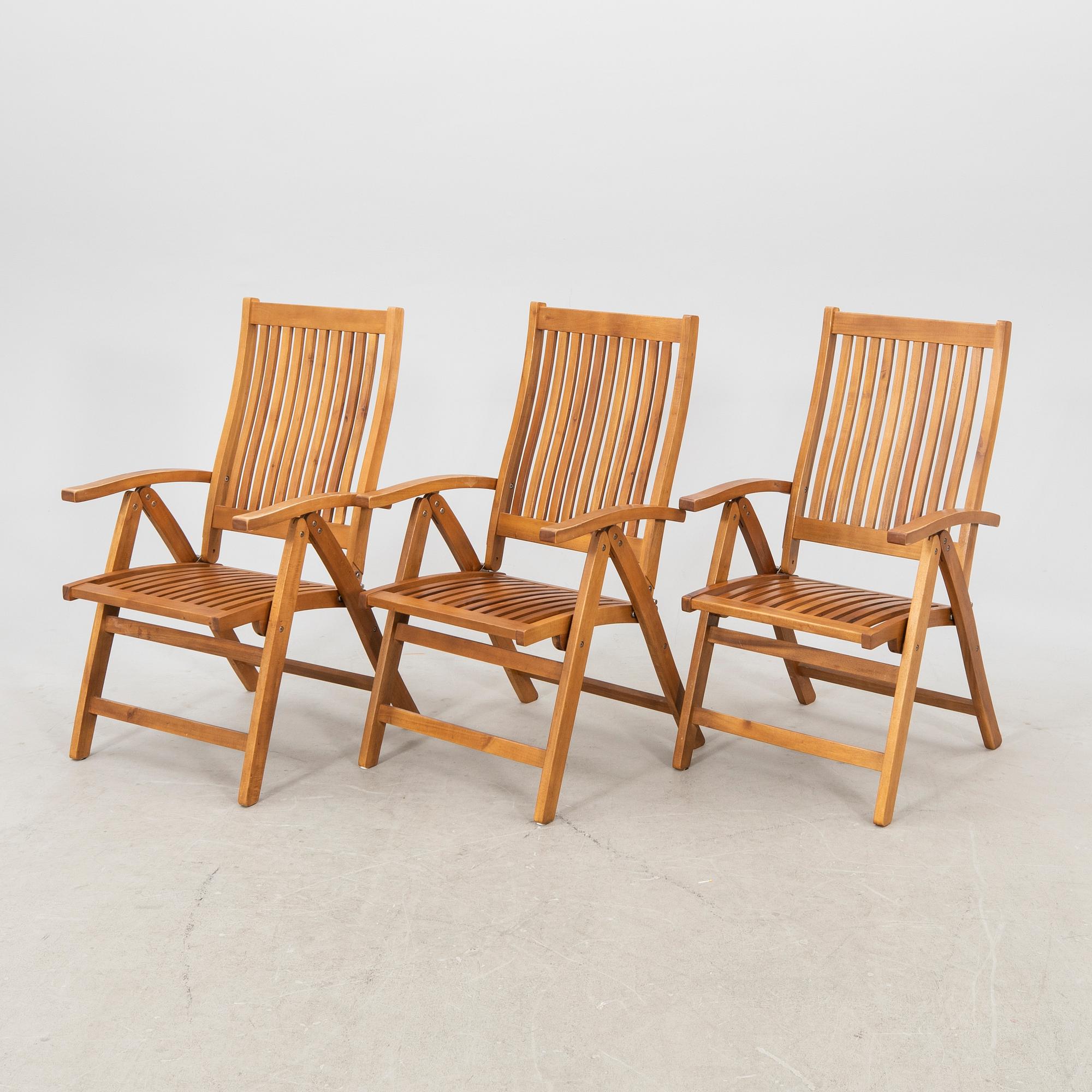 A 9 pcs stained teak garden suite by Brafab around 2000.