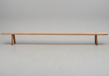 A pine bench dated 1813.