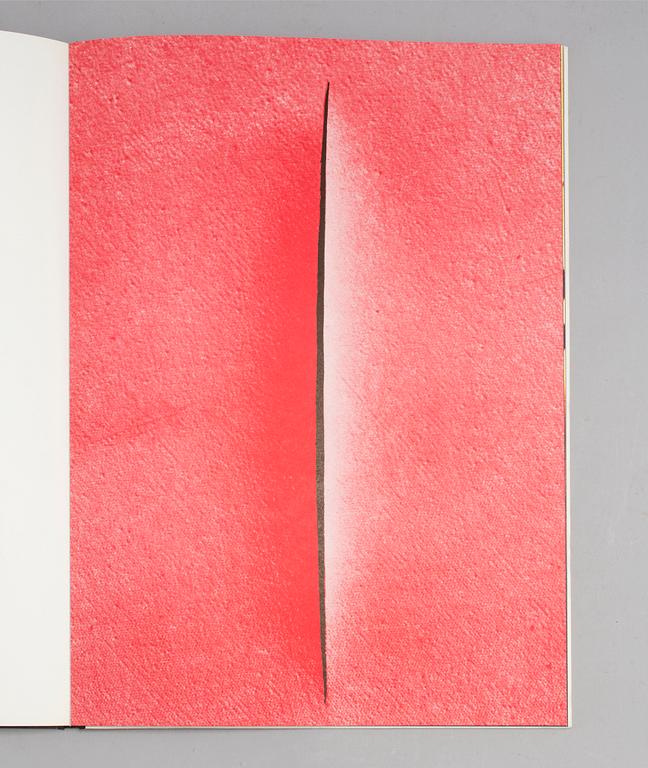 BOOK, signed by Lucio Fontana.