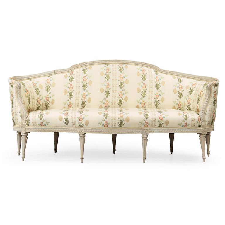 A Gustavian sofa by J E Höglander, master 1777.