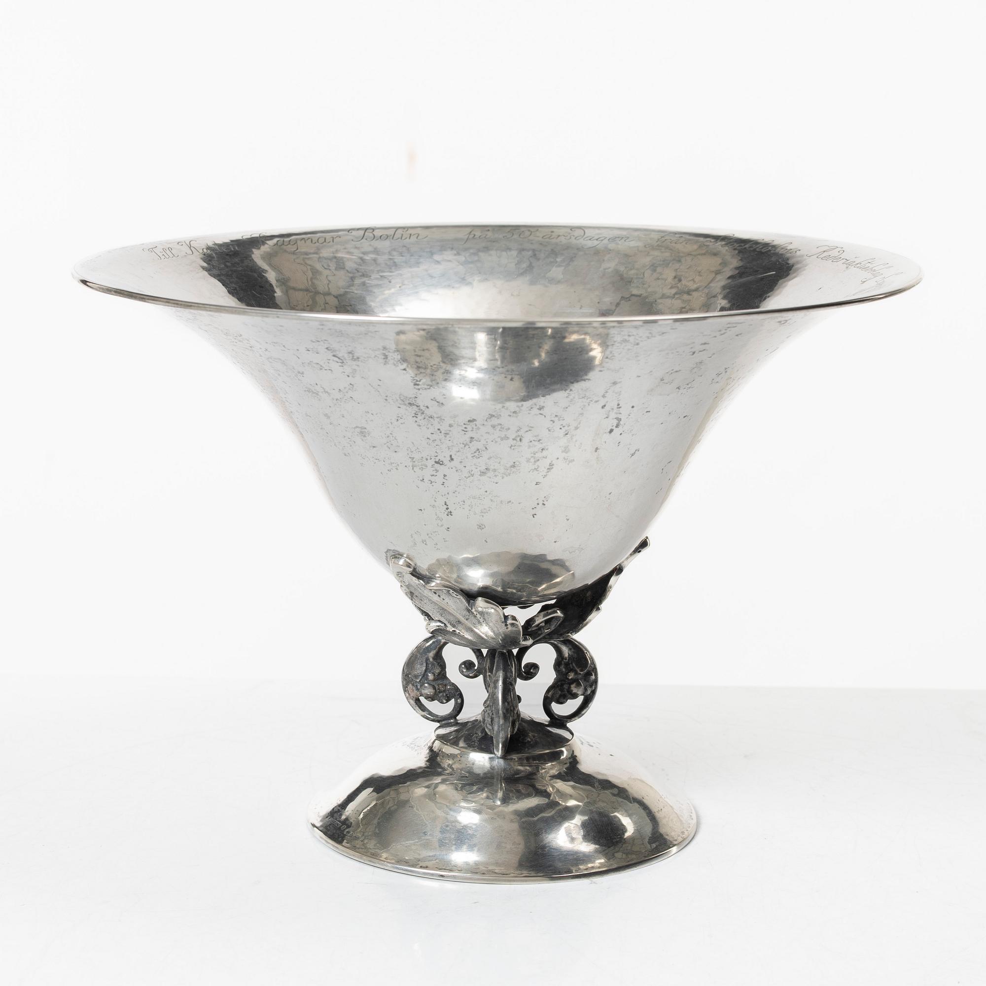 A Swedish silver bowl, mark of K Anderson, Stockholm 1930s.