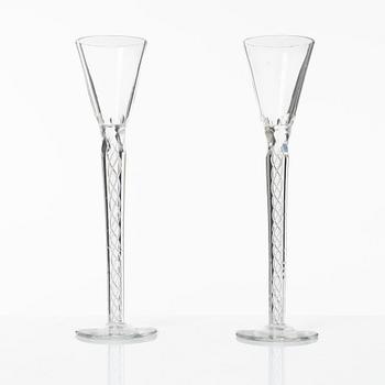 A set of six glasses, Anglo-Irish, 19th century.