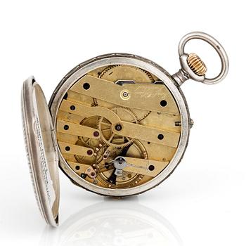 FICKUR, silver, Karl Olson, Karlstad, 1905. Tot vikt ca 89 gram.