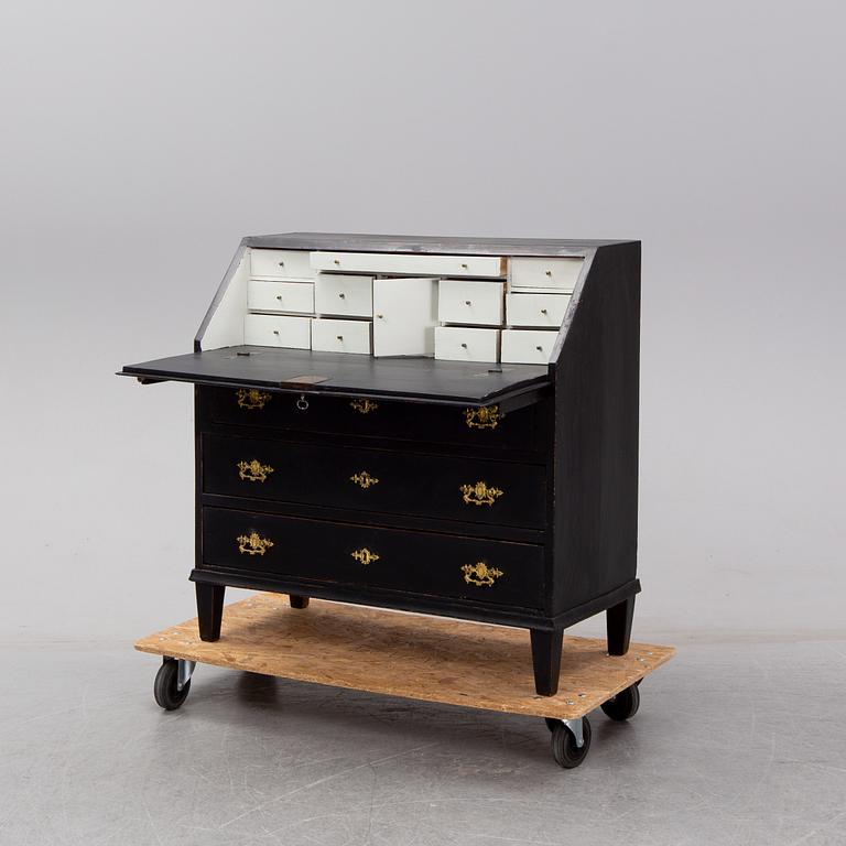 A painted secretaire, 19th Century.