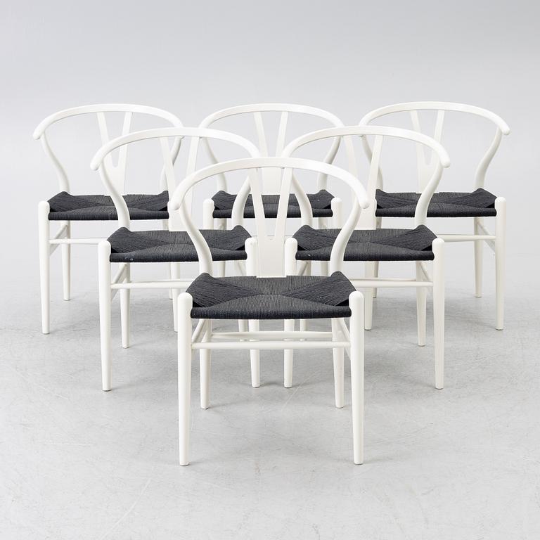 Hans J. Wegner, chairs, 6 pcs, model CH24, "The Wishbone Chair," Carl Hansen & Son, Denmark.