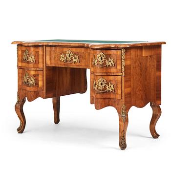 21. A north european rococo writing table.