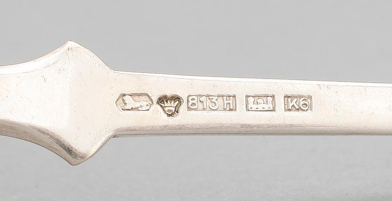 SKEDAR, 6+4+1, silver, "Snäckmodell", Finland 1930-50-tal. Tot ca 490 gram.