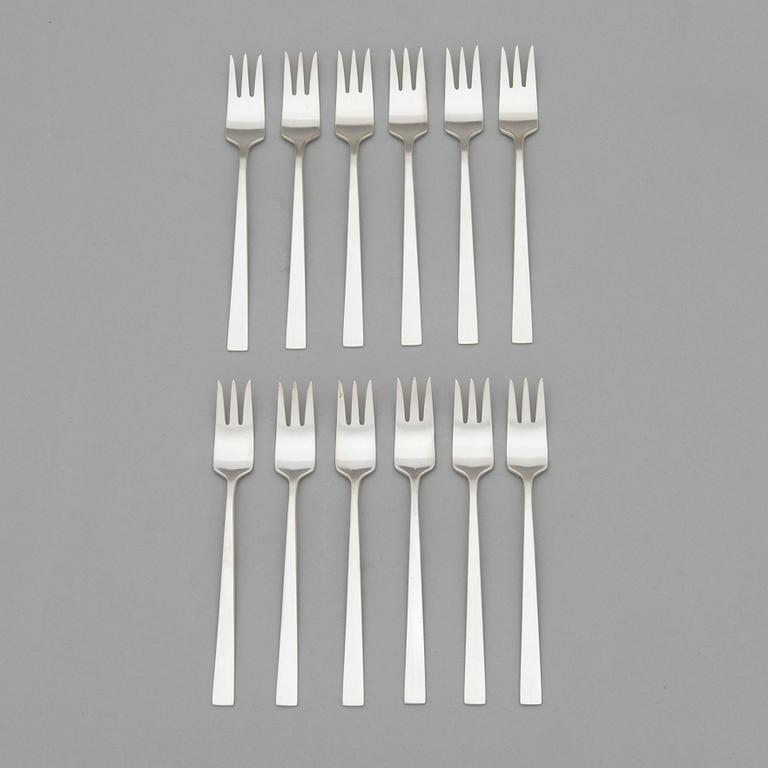 Bertel Gardberg, a 157-piece set of "Birgitta" sterling silver cutlery,  Kultateollisuus, Turku, Finland 1991-2001.