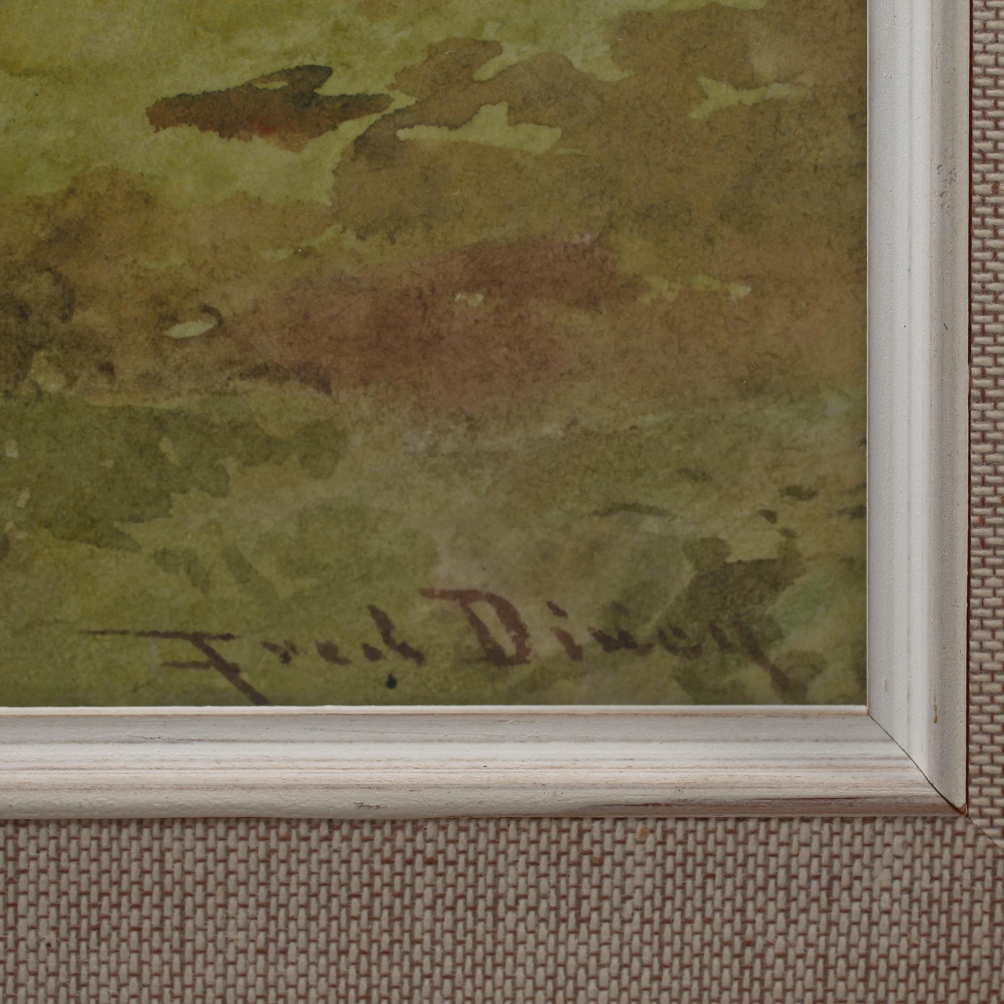 OKÄND KONSTNÄR, akvarell, sign Fred Diney, omkring 1900.