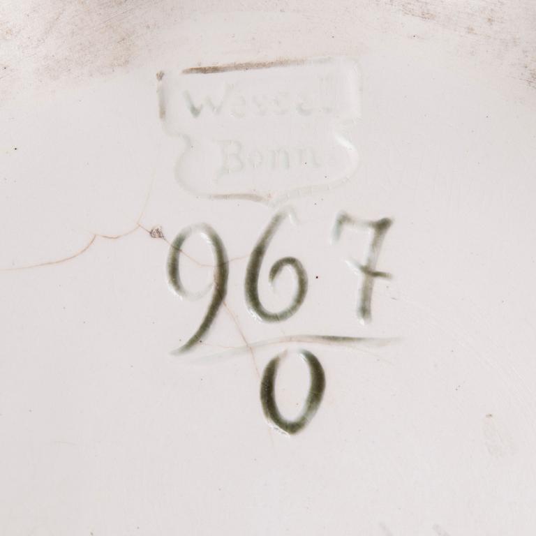 YTTERFODER, majolika, Wessel Bonn, Tyskland 1800-talets senare hälft.