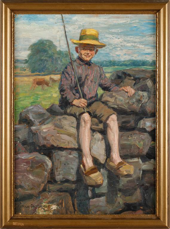 OKÄND KONSTNÄR, olja på duk, signerad Wilh Pape och daterad 1915.