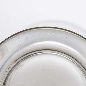 Göran Hongell, A glass vase signed JL Karhula.