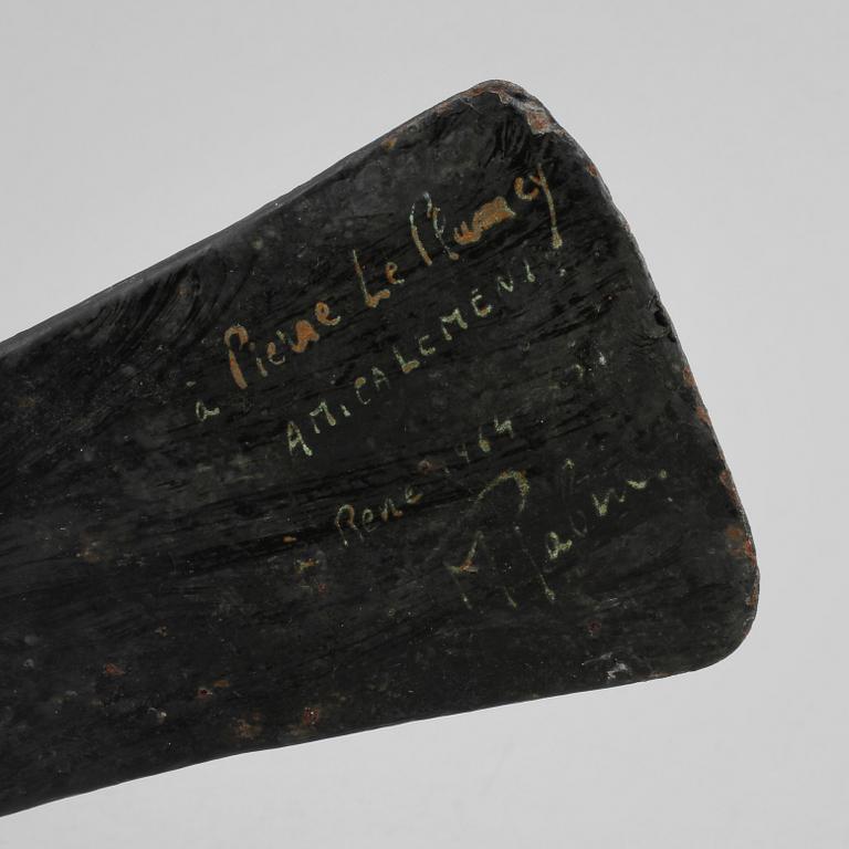 SKULPTUR, patinerad metall, monogramsignerad, 1900-talets andra hälft.