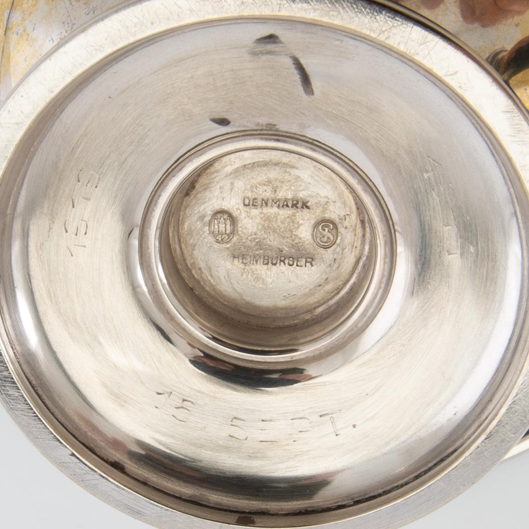 Vase and bowl on foot Silver Heimbürger Denmark 1933 and 1947.