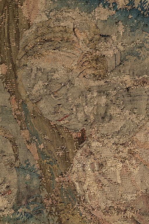 A TAPESTRY FRAGMENT, tapestry weave, ca 147 x 115 cm, 17th-18th century.