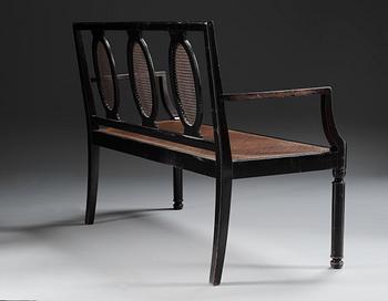 An Axel-Einar Hjorth black stained sofa 'Coolidge' by NK, Sweden ca 1927.
