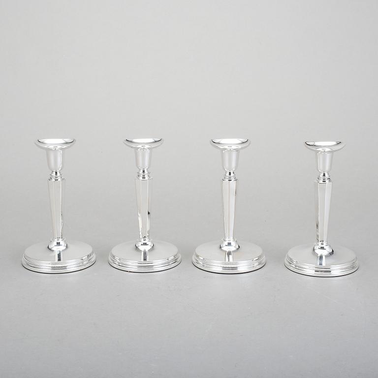 LJUSSTAKAR, 4 st, silver, MGAB, Uppsala, 1955-1962.