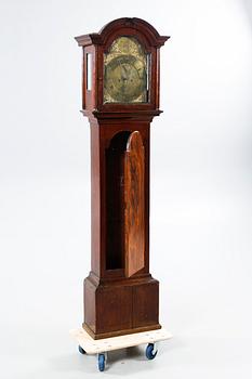 A grandfather clock, clockface marked Jamed Low, Arbroath, 19th century.